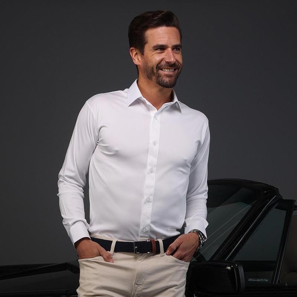 Collars & Co. NWT Quattro Flex Dress Shirt with Semi-Spread Collar - Size XL - Picture 3 of 4